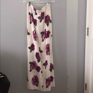floral maxi skirt with slit!